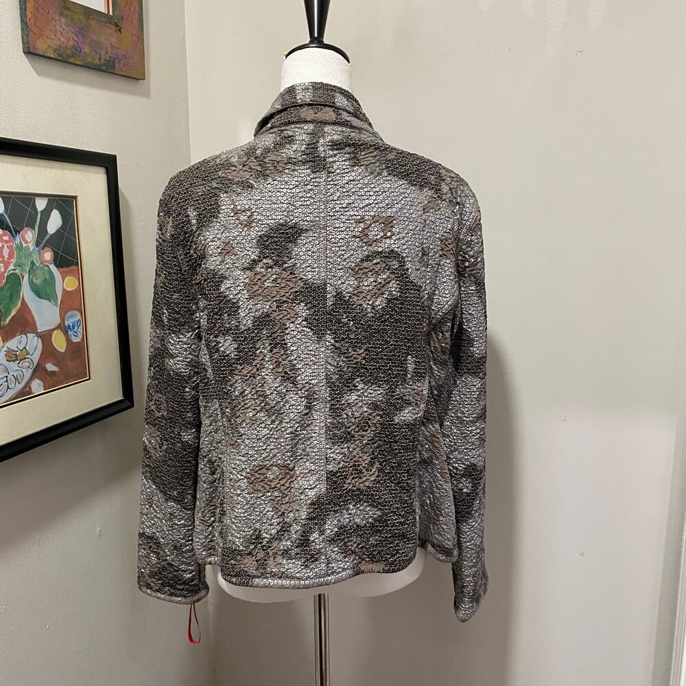 Ruby Rd Zip Front Jacket Size 14 Grey And Brown A… - image 3